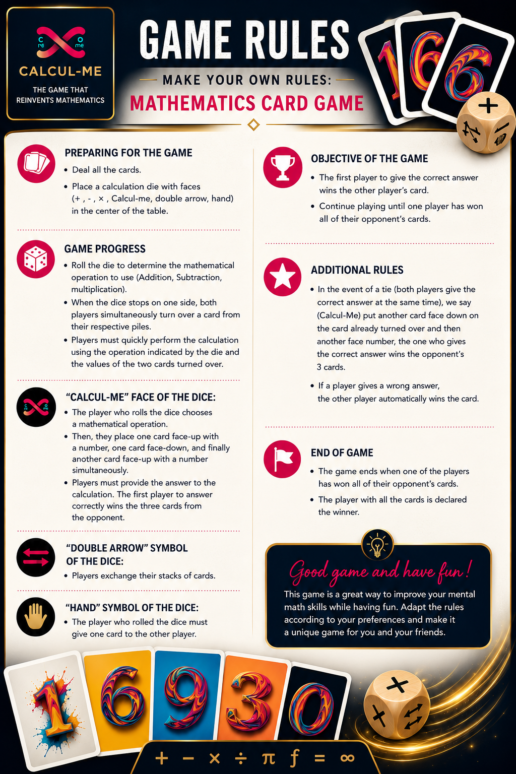 CalculMe  The Educational Math Card Game