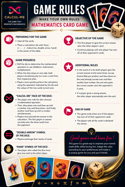CalculMe  The Educational Math Card Game